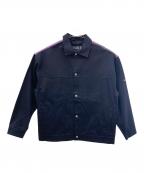 FRED PERRY×RAF SIMONSフレッドペリー×ラフシモンズ）の古着「プリントデザイントラッカージャケット」｜ブラック