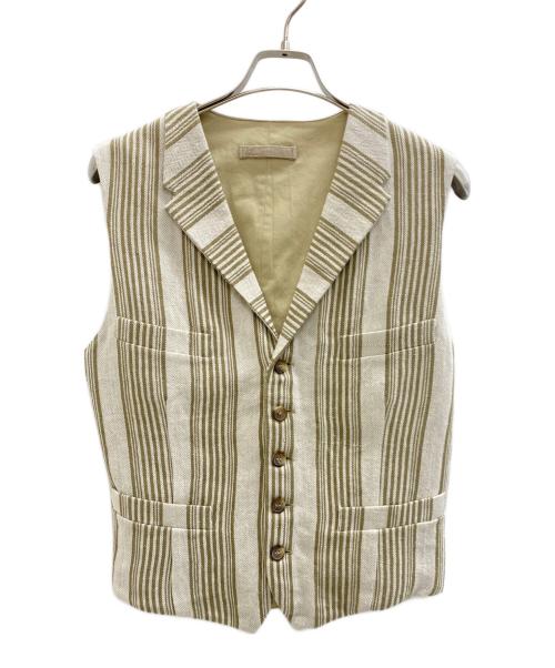 FORTELA（フォルテラ）FORTELA (フォルテラ) ストライプジレ ベージュ サイズ:46の古着・服飾アイテム