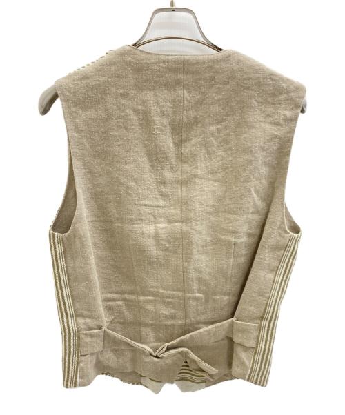 FORTELA（フォルテラ）FORTELA (フォルテラ) ストライプジレ ベージュ サイズ:46の古着・服飾アイテム
