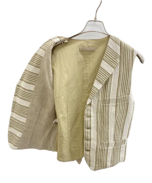 FORTELA（フォルテラ）FORTELA (フォルテラ) ストライプジレ ベージュ サイズ:46の古着・服飾アイテム