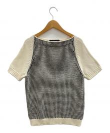 YURI PARK（ユリパーク）の古着「ショートスリーブニット」｜アイボリー