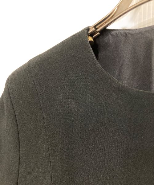 CELINE（セリーヌ）CELINE (セリーヌ) シルクペプラムブラウス ブラック サイズ:SIZE38の古着・服飾アイテム