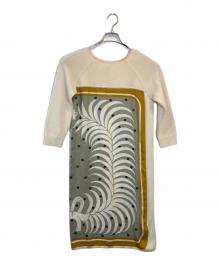 HERMES（エルメス）の古着「スカーフ切替ワンピース」｜アイボリー