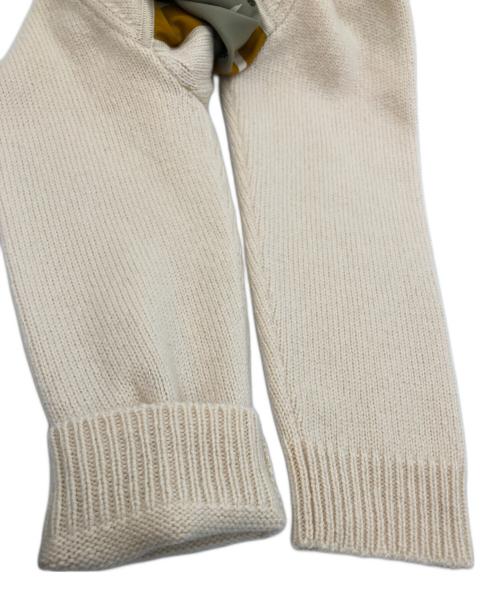 HERMES（エルメス）HERMES (エルメス) スカーフ切替ワンピース アイボリー サイズ:SIZE 34の古着・服飾アイテム