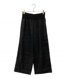 BEARDSLEY（ビアズリー）の古着「ウエストリブリネンパンツ」｜ブラック