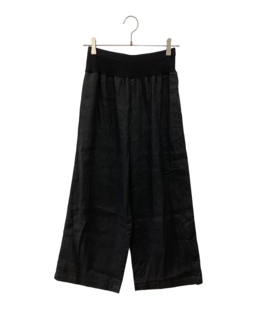 BEARDSLEY（ビアズリー）BEARDSLEY (ビアズリー) ウエストリブリネンパンツ ブラック サイズ:1の古着・服飾アイテム