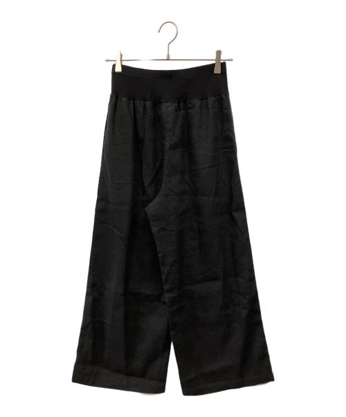 BEARDSLEY（ビアズリー）BEARDSLEY (ビアズリー) ウエストリブリネンパンツ ブラック サイズ:1の古着・服飾アイテム