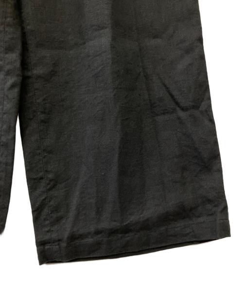 BEARDSLEY（ビアズリー）BEARDSLEY (ビアズリー) ウエストリブリネンパンツ ブラック サイズ:1の古着・服飾アイテム