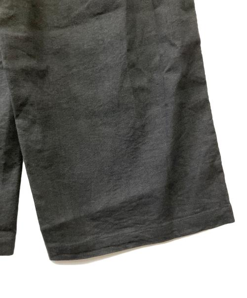 BEARDSLEY（ビアズリー）BEARDSLEY (ビアズリー) ウエストリブリネンパンツ ブラック サイズ:1の古着・服飾アイテム