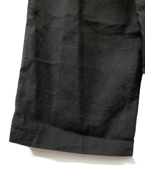 BEARDSLEY（ビアズリー）BEARDSLEY (ビアズリー) ウエストリブリネンパンツ ブラック サイズ:1の古着・服飾アイテム