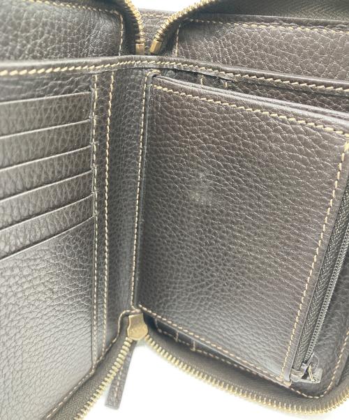 GUCCI（グッチ）GUCCI (グッチ) 2つ折りラウンドファスナーウォレット ベージュの古着・服飾アイテム
