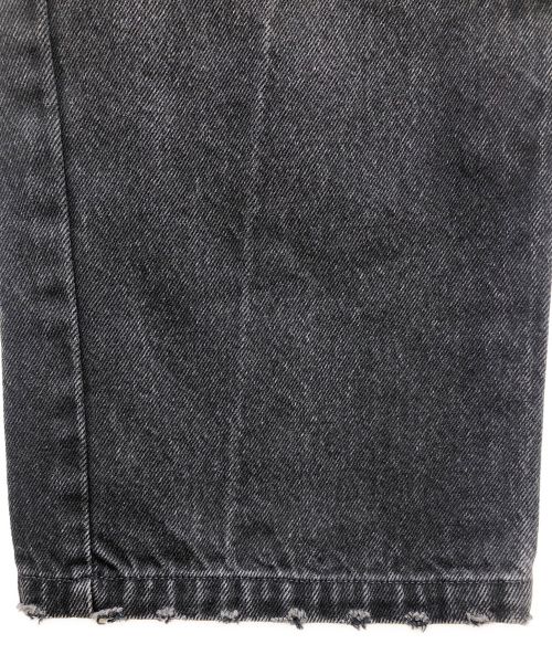 Unknown london（アンノウンロンドン）Unknown london (アンノウンロンドン) DARK GREY WASHED ANGEL GRAPHIC DENIM ブラック サイズ:Sの古着・服飾アイテム