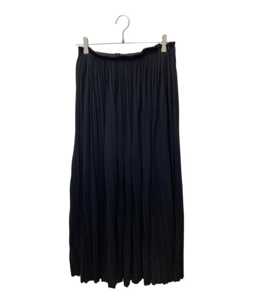 ATON（エイトン）ATON (エイトン) WOOL PLAIN JERSEY プリーツ スカート ブラック サイズ:02の古着・服飾アイテム