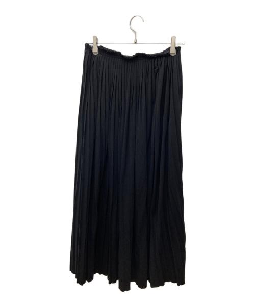 ATON（エイトン）ATON (エイトン) WOOL PLAIN JERSEY プリーツ スカート ブラック サイズ:02の古着・服飾アイテム