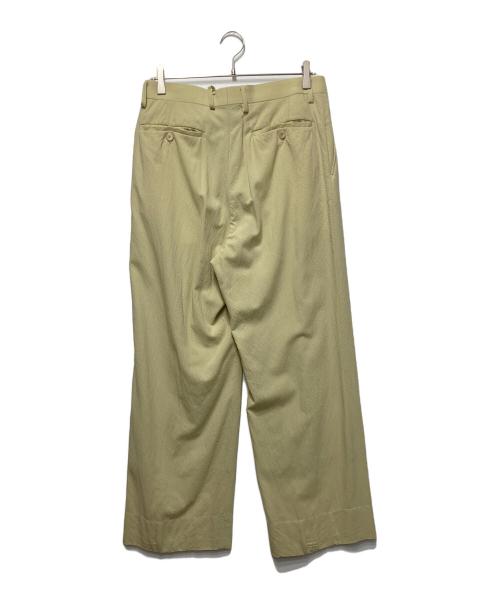 AURALEE（オーラリー）AURALEE (オーラリー) HARD TWIST WOOL VIYELLA SLACKS ライトグリーン サイズ:4の古着・服飾アイテム
