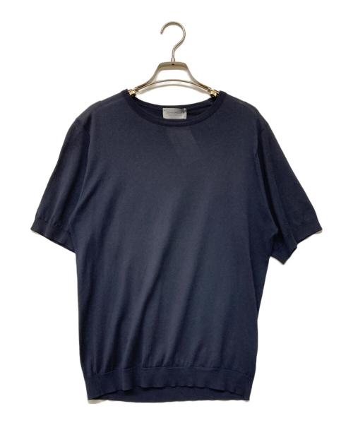 JOHN SMEDLEY（ジョンスメドレー）JOHN SMEDLEY (ジョンスメドレー) Crew Neck T ネイビー サイズ:Sの古着・服飾アイテム
