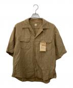 KAPTAIN SUNSHINEキャプテンサンシャイン）の古着「Open Collar SS Shirt」｜ベージュ