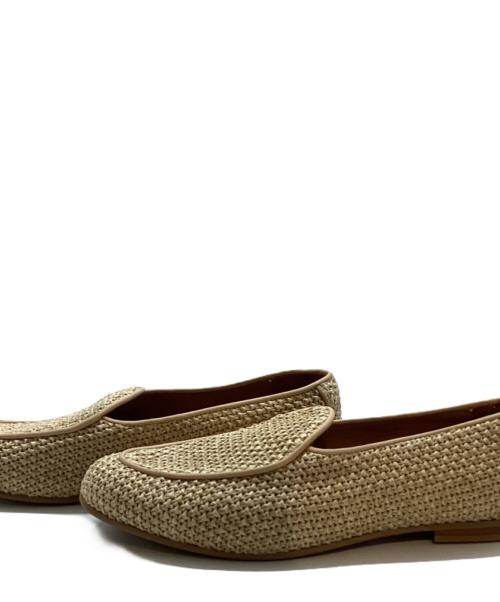 JACQUES SOLOVIERE（ジャック ソロヴィエール）Jacques Soloviere (ジャック ソロヴィエール) ラフィア スリッポン ベージュ サイズ:SIZE41の古着・服飾アイテム