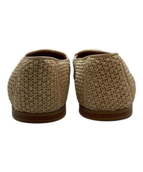 JACQUES SOLOVIERE（ジャック ソロヴィエール）Jacques Soloviere (ジャック ソロヴィエール) ラフィア スリッポン ベージュ サイズ:SIZE41の古着・服飾アイテム