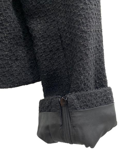 FRAY ID（フレイ アイディー）FRAY ID (フレイ アイディー) GIOLICAツィードクルーネックジャケット ブラック サイズ:SIZE1の古着・服飾アイテム