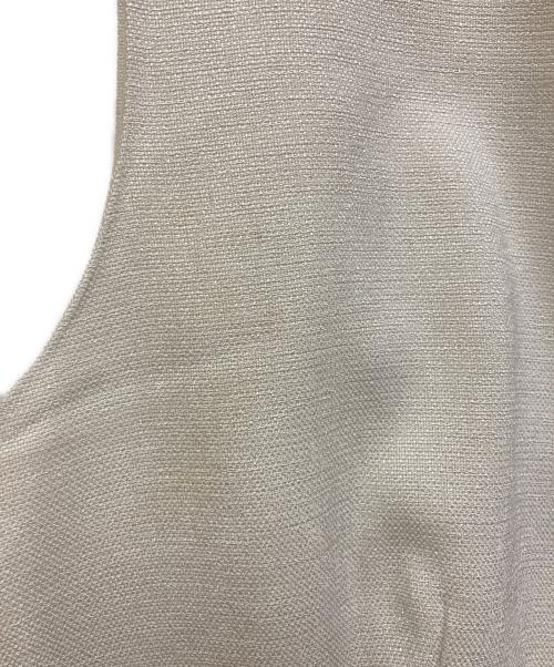 FRAY ID（フレイ アイディー）FRAY ID (フレイ アイディー) ショートノーカラージレベストコンビワンピ アイボリー サイズ:SIZE 1の古着・服飾アイテム