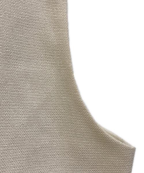 FRAY ID（フレイ アイディー）FRAY ID (フレイ アイディー) ショートノーカラージレベストコンビワンピ アイボリー サイズ:SIZE 1の古着・服飾アイテム