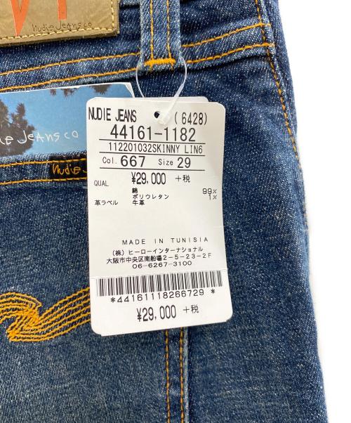 NUDIE JEANS（ヌーディー・ジーンズ）NUDIE JEANS (ヌーディー・ジーンズ) SKINNY LINデニムパンツ インディゴ サイズ:W29×L32 未使用品の古着・服飾アイテム