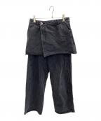 RAY BEAMSレイ ビームス）の古着「デニム スカート セット パンツ」｜ブラック
