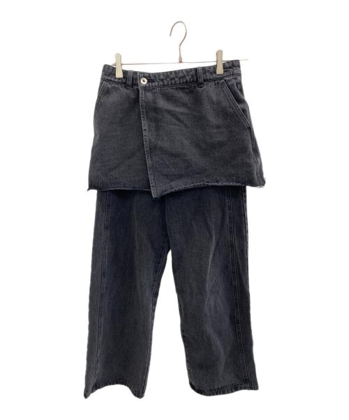 RAY BEAMS（レイ ビームス）RAY BEAMS (レイ ビームス) デニム スカート セット パンツ ブラックの古着・服飾アイテム