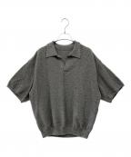 crepusculeクレプスキュール）の古着「Light Moss Stitch Polo」｜グレー