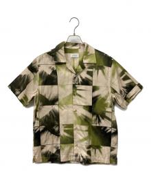 Saturdays NYC（サタデーズ ニューヨーク）の古着「オープンカラーシャツ」｜ベージュ×グリーン