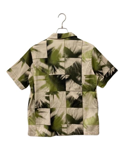 Saturdays NYC（サタデーズ ニューヨーク）Saturdays NYC (サタデーズ ニューヨーク) オープンカラーシャツ ベージュ×グリーン サイズ:S　　の古着・服飾アイテム