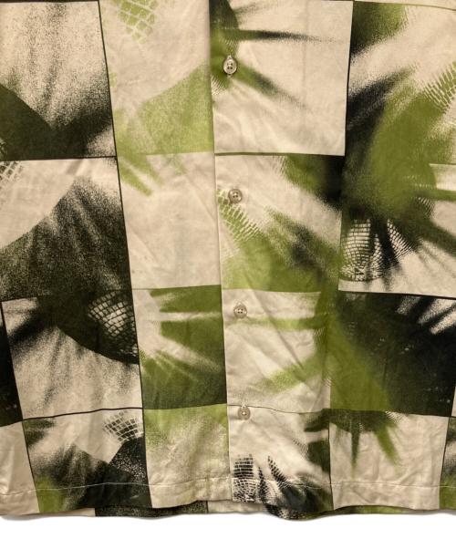 Saturdays NYC（サタデーズ ニューヨーク）Saturdays NYC (サタデーズ ニューヨーク) オープンカラーシャツ ベージュ×グリーン サイズ:S　　の古着・服飾アイテム