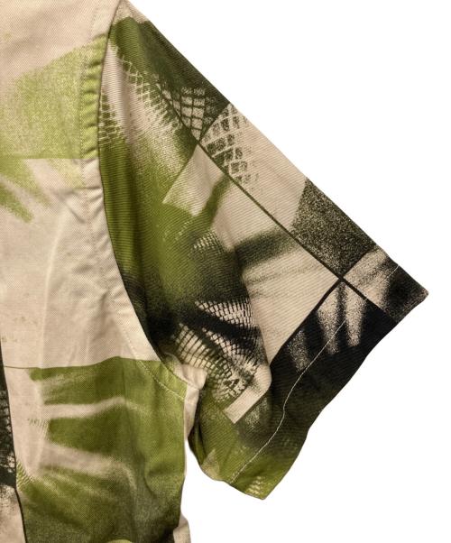 Saturdays NYC（サタデーズ ニューヨーク）Saturdays NYC (サタデーズ ニューヨーク) オープンカラーシャツ ベージュ×グリーン サイズ:S　　の古着・服飾アイテム