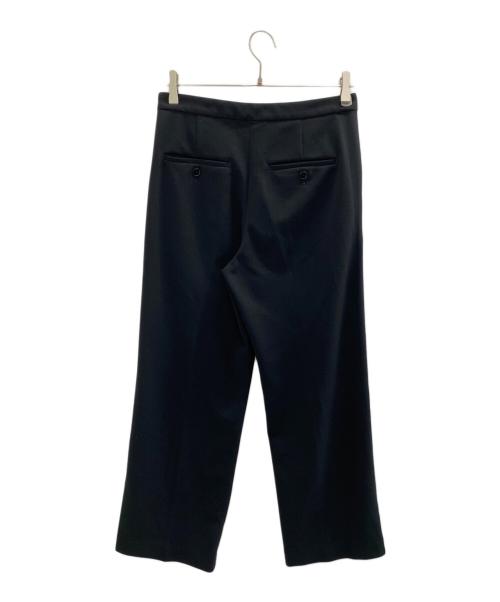 Spick and Span（スピック＆スパン）Spick and Span (スピック＆スパン) ジョーゼットストレートパンツ ブラック サイズ:38の古着・服飾アイテム