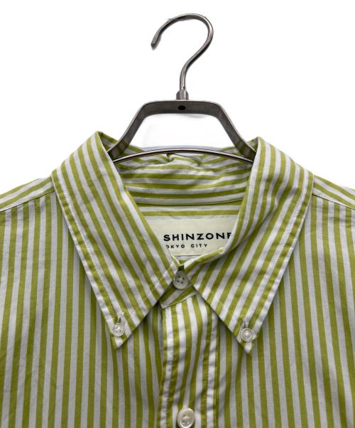 THE SHINZONE（ザ シンゾーン）THE SHINZONE (ザ シンゾーン) DADDY SHIRTS(STRIPE) グリーン サイズ:P0の古着・服飾アイテム