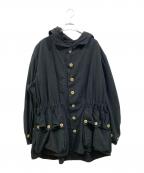 USEDユーズド）の古着「後染スノーカモパーカー」｜ブラック