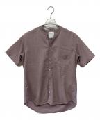 UNITED TOKYOユナイテッドトーキョー）の古着「スキッパーバンドカラーシャツ」｜ピンク