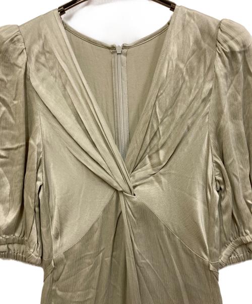 FRAY ID（フレイ アイディー）FRAY ID (フレイ アイディー) サテンツイストワンピ ライトグリーン サイズ:Sの古着・服飾アイテム