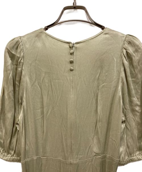 FRAY ID（フレイ アイディー）FRAY ID (フレイ アイディー) サテンツイストワンピ ライトグリーン サイズ:Sの古着・服飾アイテム