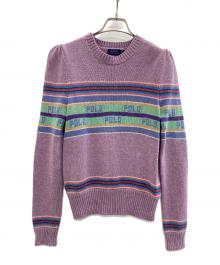 POLO RALPH LAUREN（ポロ・ラルフローレン）の古着「パフスリーブニット」｜パープル