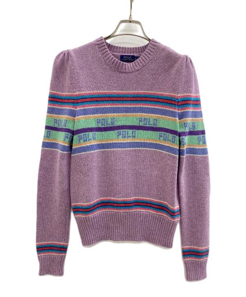 POLO RALPH LAUREN（ポロ・ラルフローレン）POLO RALPH LAUREN (ポロ・ラルフローレン) パフスリーブニット パープル サイズ:XSの古着・服飾アイテム