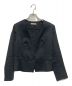 EPOCA（エポカ）の古着「リネン混ノーカラージャケット」｜ブラック