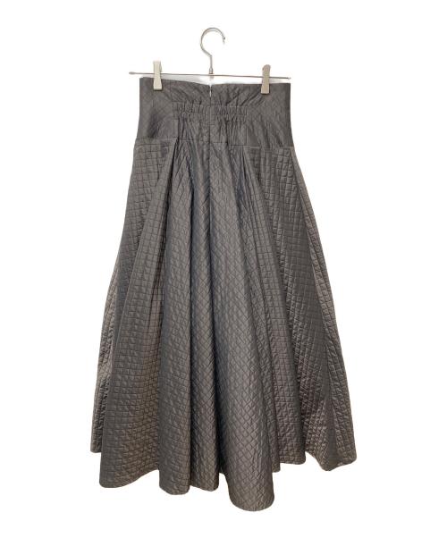 FRAY ID（フレイ アイディー）FRAY ID (フレイ アイディー) キルティングジャガードフレアスカート FWFS214213 ブラックの古着・服飾アイテム