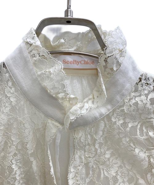 SEE BY CHLOE（シーバイクロエ）SEE BY CHLOE (シーバイクロエ) ハイネックブラウス アイボリー サイズ:34の古着・服飾アイテム