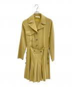 Chloeクロエ）の古着「プリーツコート」｜ベージュ