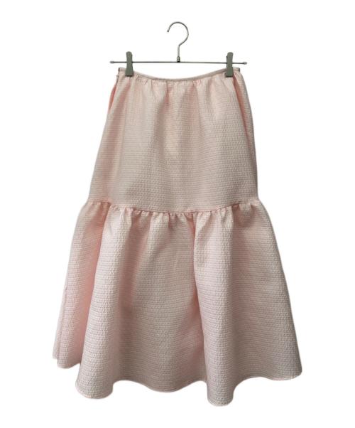 Bluelea（ブルレア）BLUELEA (ブルレア) ジャガードスカート ピンク サイズ:36　の古着・服飾アイテム