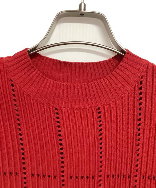 CELFORD（セルフォード）CELFORD (セルフォード) ロングスリーブディフォメーションワンピース レッド サイズ:36の古着・服飾アイテム