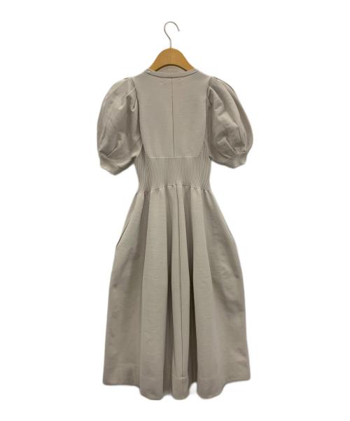 CELFORD（セルフォード）CELFORD (セルフォード) ホールガーメントボリュームスリーブワンピース ライトベージュ サイズ:36の古着・服飾アイテム