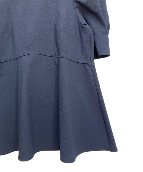 ANAYI（アナイ）ANAYI (アナイ) サッカーストレッチペプラム ブラウス ネイビー サイズ:36の古着・服飾アイテム